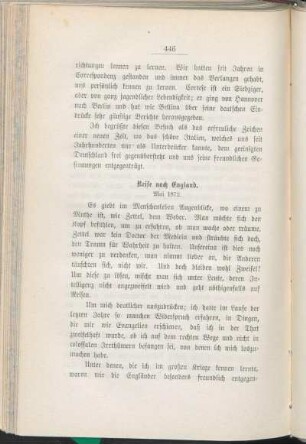 Reise nach England. - Mai 1872