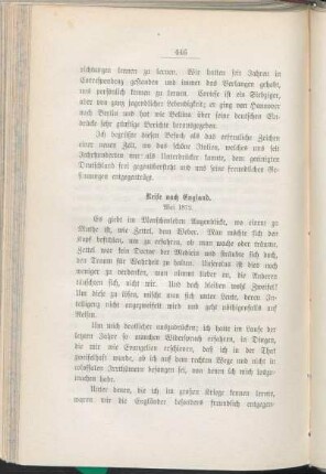 Reise nach England. - Mai 1872