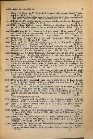 Antiquarischer Anzeiger von Joseph Baer & Co., Frankfurt a.M.. 347. 1884