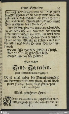 Das Achte Send-Schreiben