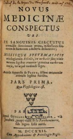 Novus medicinae Conspectus, 1