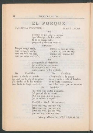 El porqué : (Milionga fongonera). - Editorial Lagos
