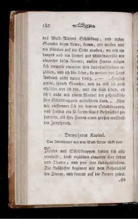 Dreyzehntes Kapitel. Das Abentheuer mit dem Wald-Ritter rückt fort.