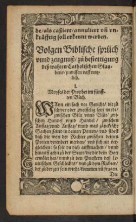 Volgen Biblische sprüch unnd zeugnuß ...