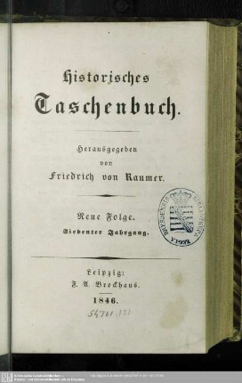 N.F.7.1846: Historisches Taschenbuch