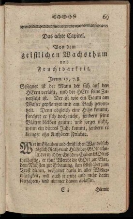 Das achte Capitel. Von dem geistlichen Wachsthum und Fruchtbarkeit.