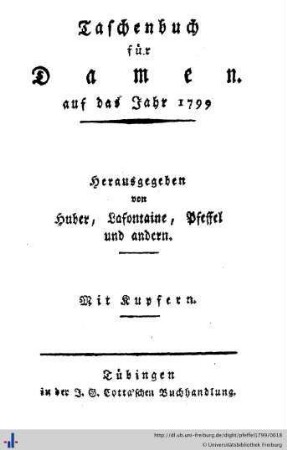 Taschenbuch auf das Jahr 1799.