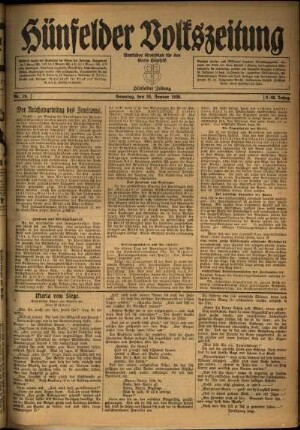 Ausgabe vom Samstag, den 24. Januar 1920.