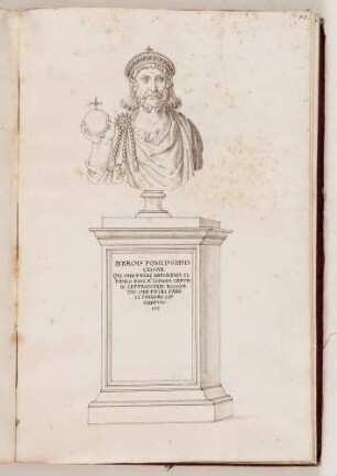 Bildnisbüste des römischen Mitkaisers Marcus, in: Series continuata omnium Imperatorum [...], Bd. 2, Bl. 81