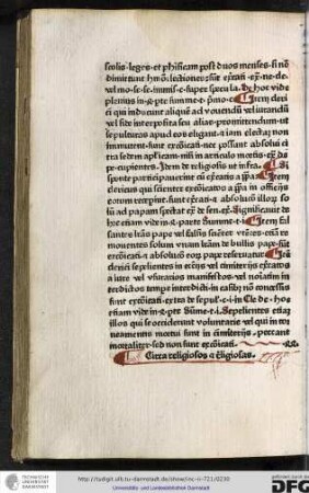 Circa religiosos et religiosas, [capitulum] 44.