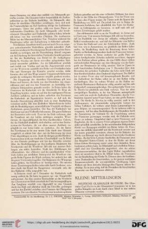 Kleine Mitteilungen