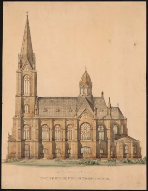Gethsemanekirche, Berlin-Prenzlauer Berg: Seitenansicht