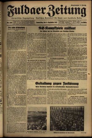 Ausgabe vom Donnerstag, den 09. September 1937.