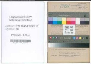Entnazifizierung Arthur Petersen , geb. 07.10.1898 (Monteur)