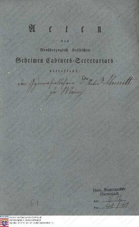 Schmitt, Anton, Dr., Gymnasiallehrer in Mainz