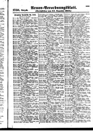 1758. Ausgabe. Montag, 24. Dezember 1917
