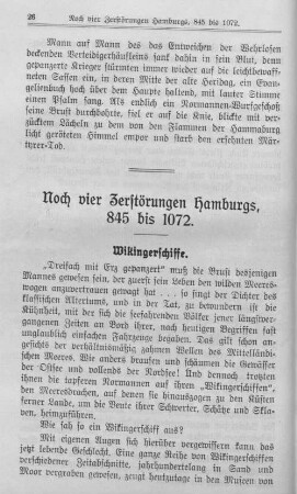 Noch vier Zerstörungen Hamburgs, 845 bis 1072.
