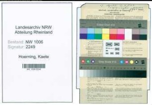 Entnazifizierung Kaete Hoerning , geb. 02.09.1911 ()