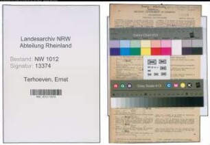Entnazifizierung Ernst Terhoeven , geb. 15.07.1915 (Friseur)