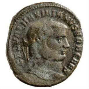 Münze, Follis, 300 - 301 n. Chr.