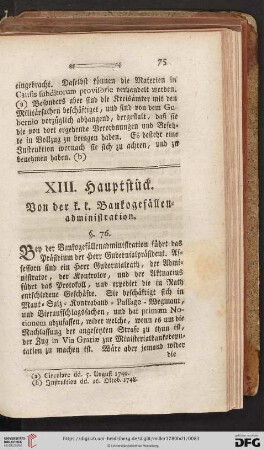 XIII. Hauptstück
