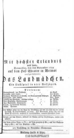 Das Landmädchen