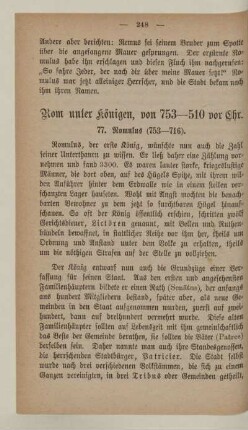 Rom unter Königen, von 753-510 vor Chr.