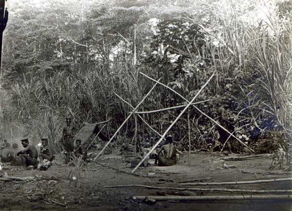 "Boys' camp on the Ualib River"