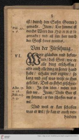 Von der Fürsehung