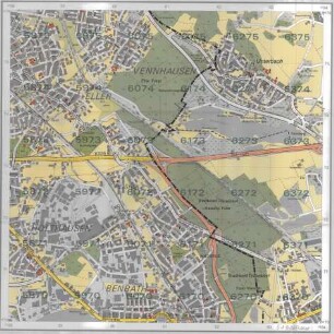 Stadtkarte Düsseldorf in 16 Blättern, Blatt 5870