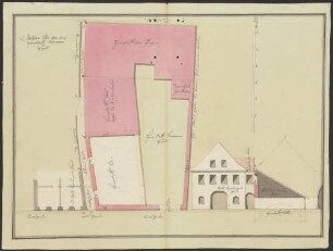 Bauplan zum Anbau des Hauses von Ignatz Katzenberger