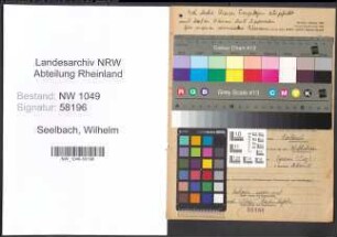Entnazifizierung Wilhelm Seelbach , geb. 12.03.1908 ()