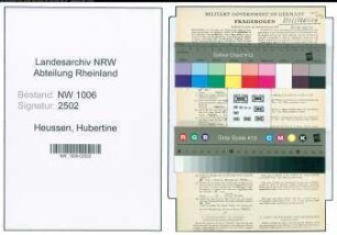 Entnazifizierung Hubertine Heussen , geb. 20.07.1916 ()