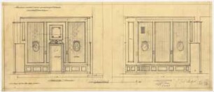 Warenhaus Wertheim, Leipziger Straße, Berlin 3. Bauabschnitt: Wandansichten im Konfektionsraum, 1:25