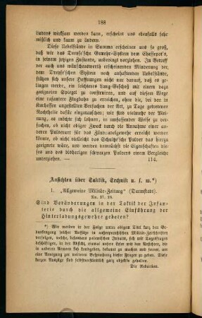 188-193, Ansichten über Taktik, Technik usw.