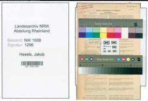 Entnazifizierung Jakob Hexels , geb. 03.02.1911 (Weber)