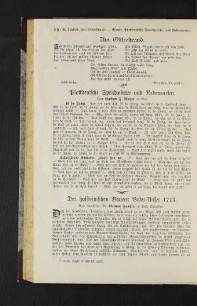 Sprichwörter: Plattdeutsche Sprichwörter und Redensarten.