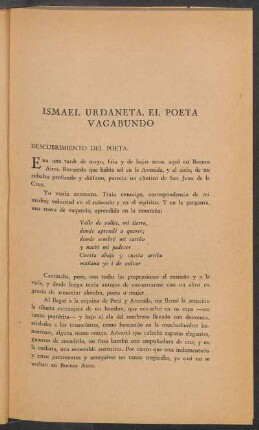 Ismael Urdaneta, el poeta vagabundo