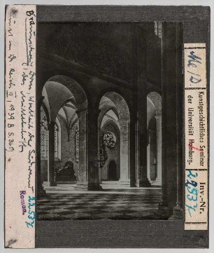 Braunschweig: Dom, Westtei der Südwand des Mittelschiffs