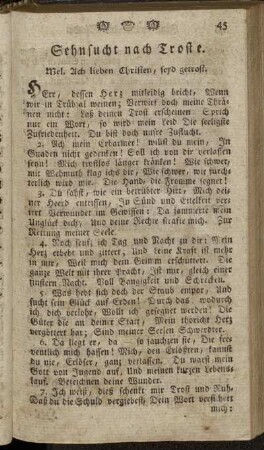 Sehnsucht nach Troste. - Andächtiger Seufzer vor dem Beichtstuhle.