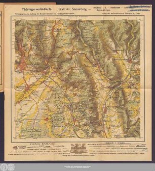 Thüringerwald-Karte. Blatt 34: Sonneberg — Neuhaus b. S. — Stockheim — Judenbach Rothenkirchen.