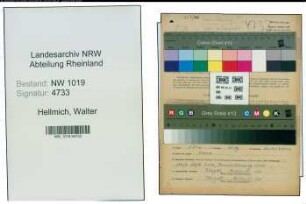 Entnazifizierung Walter Hellmich , geb. 25.02.1910 (Postbeamter)