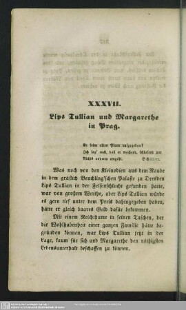XXXVII. Lips Tullian und Margarethe in Prag