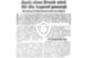 Auch [Name maskiert] wird für die Jugend gesorgt