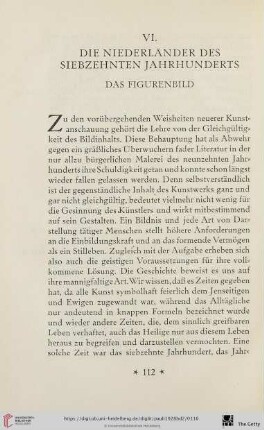 VI. Die Niederländer des siebzehnten Jahrhunderts: Das Figurenbild