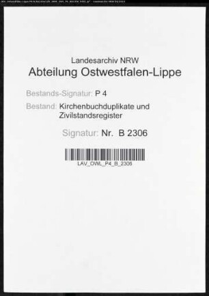 Heiratsbelege zum Zivilstandsregister Lüdenscheid (H 1811)
