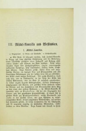 III. Mittel-Amerika und Westindien