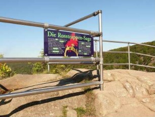 am sagenumwobenen Ort "Rosstrappe" über dem Bodetal bei Thale im Harz