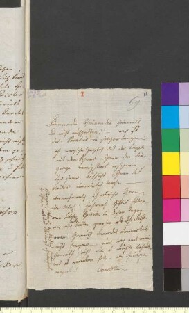 Brief von Kalb, Charlotte Sophie Juliane von an Goethe, Johann Wolfgang von