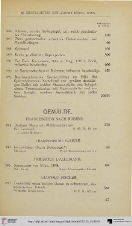 Gemälde (Nr. 494-509)
